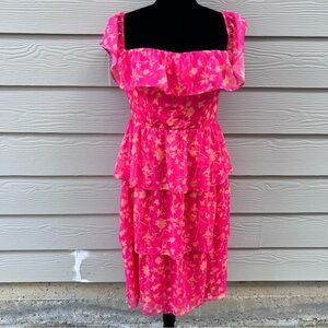 Amanda Uprichard Pink Floral Dress
